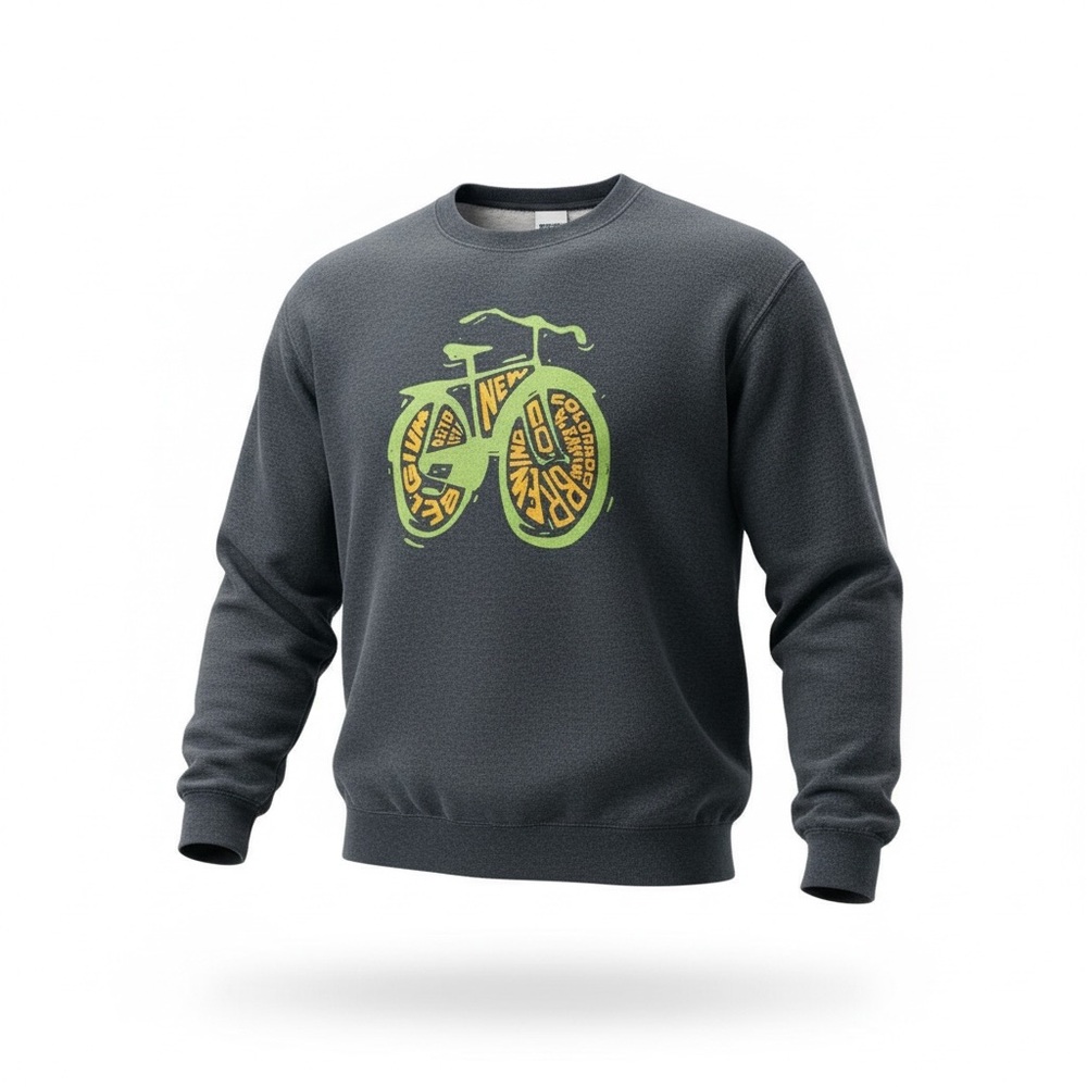 Unisex New Belgium Brewery Grey Crewneck‎ Bicycle Sweatshirt - Size Small